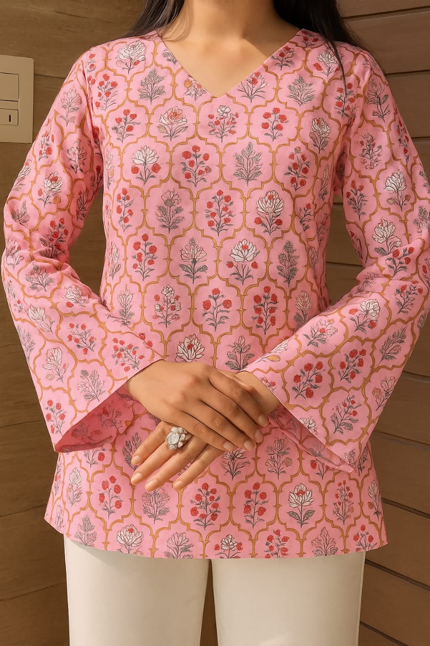 Gulnaar Bell Sleeve Kurti- Women