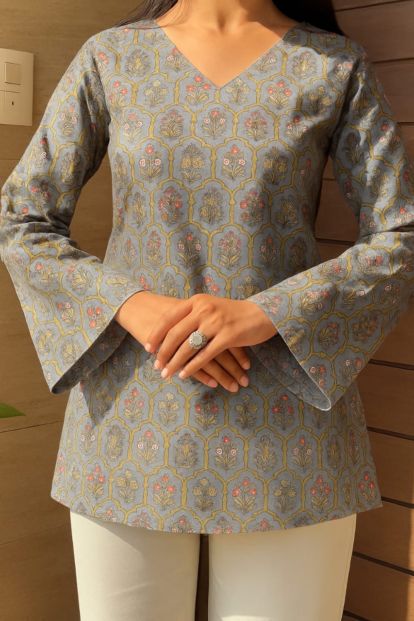 Amrapali Bell Sleeve Kurti- Women