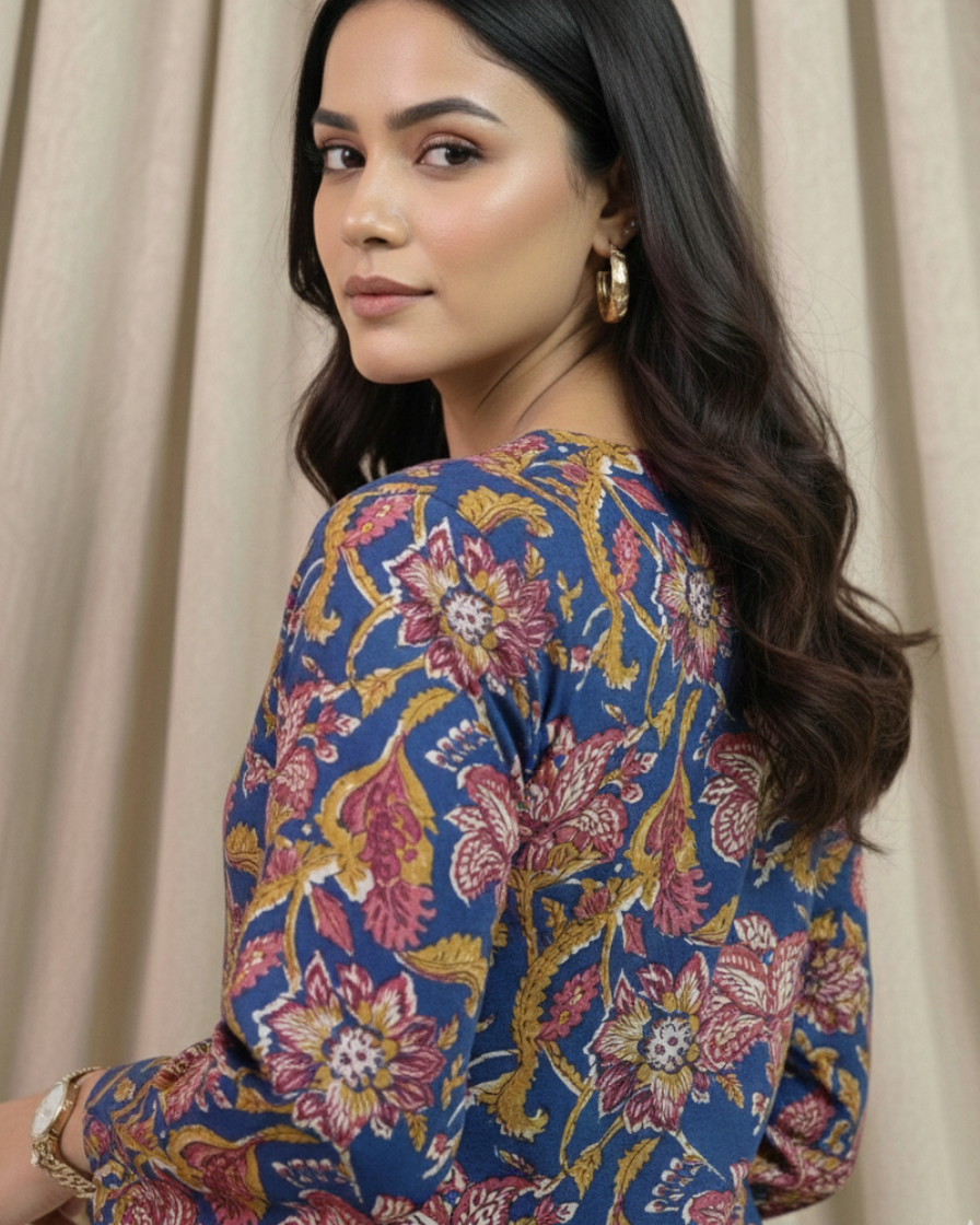 Latika Bell Sleeve Kurti- Women